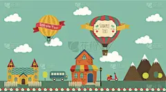 绘画插图,矢量,式样,城镇,脱衣舞演员,天空,贺卡,风,边框,消息