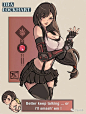 什么蒙蔽了我的双眼？FF7蒂法插画汇总，冲！ - 知乎