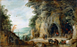 Joos de Momper the younger -- A Monk’s Hermitage in the Rocks