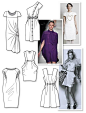 连衣裙时装款式图收集-女装设计-服装设计