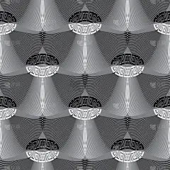 几何形状,希腊,四方连续纹样,纹理,扇形,螺线,白色,黑色,纺织品,弯曲