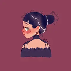 欧美风的名画转插画，名画里美丽的女孩儿们.（投稿作者: @围巾儿-）#遇见艺术##cos名画挑战# ​​​​