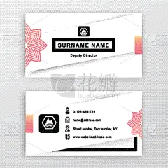 品牌名称,白色背景,名片,白色,商务,华丽的,高雅,粉色,图像,模板