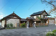新中式民宿客栈3D模型下载【ID:523254682】