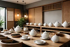 茶馆茶艺茶室室内设计效果图摄影图