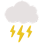 Lightning, cloud - 35款天气3D图标合集 Weather 3D Icon Set