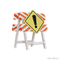 工人交通建筑工作街道3D图标 worker traffic construction work street icon