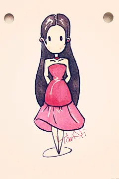 Fashion diary 手账简笔画 
#手绘##简笔画##时尚插画# 
工具:马克笔 樱花针管笔 
By: 岩启Mango 
曾用名：Yanqi