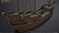 De Hoorn and De Eendracht , Golden Age ships, Nicolò Zubbini : Ahoy ! 2 more ships for Rob Tuytel and the Golden Age project.
This time  i got to do them from scratch : including lowpoly model from histrorical references, baking hi to low poly and texturi