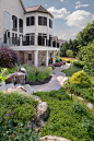 Meyer Woods - Traditional - Garden - DC Metro - by SURROUNDS Landscape Architecture + Construction | Houzz UK : Our client desired a diversely landscaped environment with natural stone and an expansive deck across the rear of the home. The existing landsc