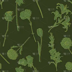 矢量无缝模式的花