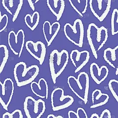 手绘无缝的心形图案。可爱的卡通风格简单的形状。完美的礼品卡，墙纸，包装纸和包装印刷，织物和任何表面设