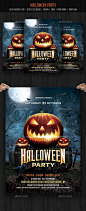 Halloween Party Flyer  — PSD Template #Halloween carnival #halloween poster…