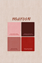 其中包括图片：my maroon lyric color palette is now on etsy <3