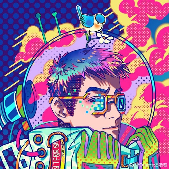 @柴霖霖 给00回赠的头像。。感谢之前画...