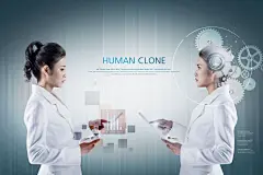 人工智能未来科技指纹认证投影科学技术数据化合成海报PSD素材 (5) 