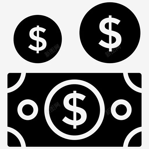 钱钞票现金 图标 标识 标志 UI图标 设计图片 免费下载 页面网页 平面电商 创意素材-花瓣网