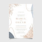 Wedding invitation concept Premium Vector