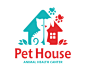 Pet House标志设计 宠物屋 宠物店 小猫 小狗 狗爪 房子 商标设计  图标 图形 标志 logo 国外 外国 国内 品牌 设计 创意 欣赏