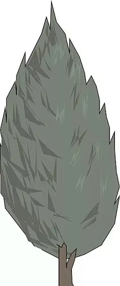 墨绿色的树卡通画插画|卡通画|矢量素材|手绘|植物|手绘汽车手绘|手绘POP手绘pop字体|手绘拉面手绘人物|手绘海报手绘