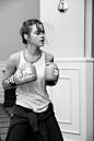 Emma Watson: Emma practicing boxing.