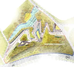 街头小游园-城市中心花园-市民公园广场PSD平面图文件