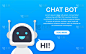Chat Bot Using Laptop Computer, Robot Virtual Assi