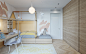 Sunny room for a girl : Project by Martin architects.                                                                                        Design and visualization by Olia Paliichuk 