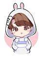 AHHH ADORABLE JUNGKOOKIE XDDD Kookie bunnie let me cuddle you forever ❤