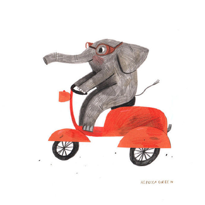 #插画设计# 去兜风~~~by Rebe...