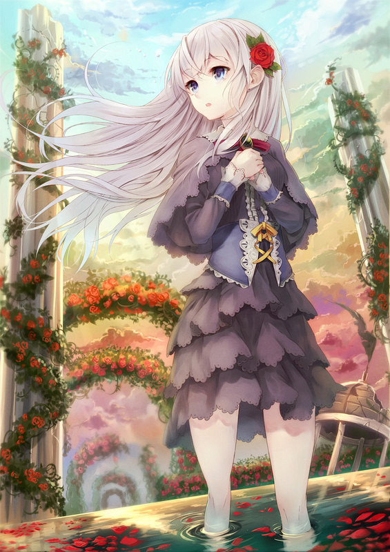 银发二次元美少女