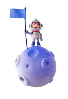 卡通星球宇航员恐龙怪兽素材png三维fig源文件：