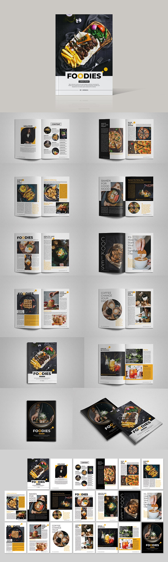 美食家 美食 杂志 模板 设计素材