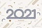 2021牛年新年元旦文字海报_新年素材_素材下载-乐分享素材网