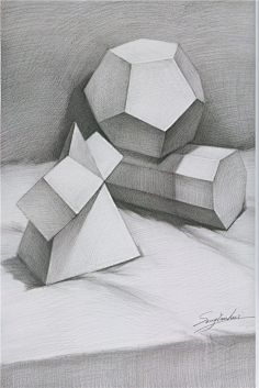 素描风暴几何形体敲门砖系列李家友石膏几何体素描书单体明暗结构图案