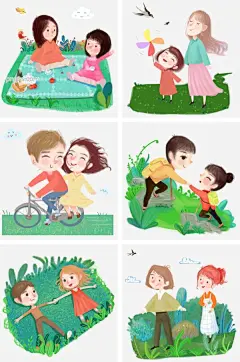 踏青合集卡通插画图片大小2000x3020px 图片尺寸6.69 MB 来自PNG搜索网 pngss.com 免费免扣png素材下载！春游#放风筝#户外活动#郊游#卡通插画#卡通手绘#旅游#骑自行车#踏青#踏青插画#外出#