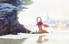 sunday morning silent escapism.  , Lip Comarella : nice and spontaneous collab with the striking character artist  Olga Andriyenko, check out her charming redheads on AS