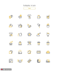面包牛油果热饮咖啡机汉堡简约图标UI图标 icon图标 线性图标