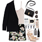 A fashion look from February 2016 featuring black blazer jacket, disco shorts and pink camisole. Browse and shop related looks.