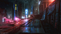 General 1920x1080 futuristic cyberpunk architecture night neon lights
