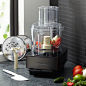 Cuisinart Black/Stainless Steel 14-Cup Food Processor + Reviews | Crate and Barrel : Sale ends soon.  Shop Cuisinart Black/Stainless Steel 14-Cup Food Processor.  This kitchen workhorse speeds along your prep and cooking, with a large capacity work bowl f