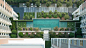 The Parkland Phetkasem – Ground floor by Xsite Design Studio :   Xsite Design Studio :  建筑与景观的一致性。该项目既涉及面积利用，又涉及各单元的居住方便。公共区域还为您提供足够的空间来进行许多活动。保持生活的放松和新鲜是很重要的，所以我们用不同的形状来代替普通的矩形。这些不同的形状是很好的场...