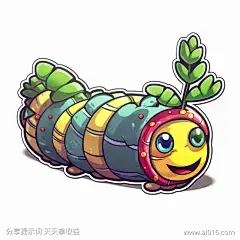 毛毛虫_提示词查看_Midjourneyai绘图工具关键词描述词咒语_1024X1024像素-矢量,可爱,昆虫,毛毛虫,卡通-提示词编号:2023081714264698-绘ai-www.ai016.com-素材库-sucai1.cn