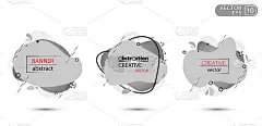 现代抽象横幅与我们正在招聘字矢量插图。流体梯度几何最小的横幅，标志，传单，海报，演示和广告。抽象时尚