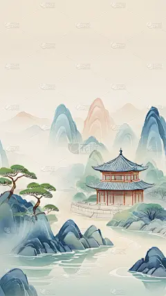 背景系列中国风山水背景