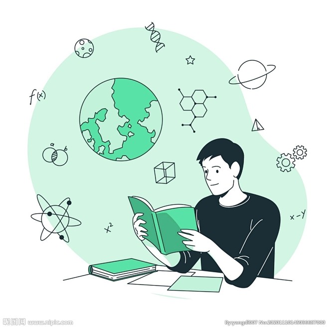 手绘教育学习培训插画插图