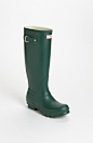 A classic! Hunter 'Original Tall' Rain Boot #emerald #coloroftheyear