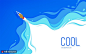 游泳消夏蓝色海水彩绘美女夏季插画图片下载-优图网