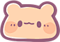 可爱描边贴纸-小熊头