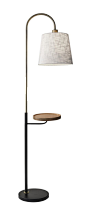 Adesso Jeffrey floor lamp with tray